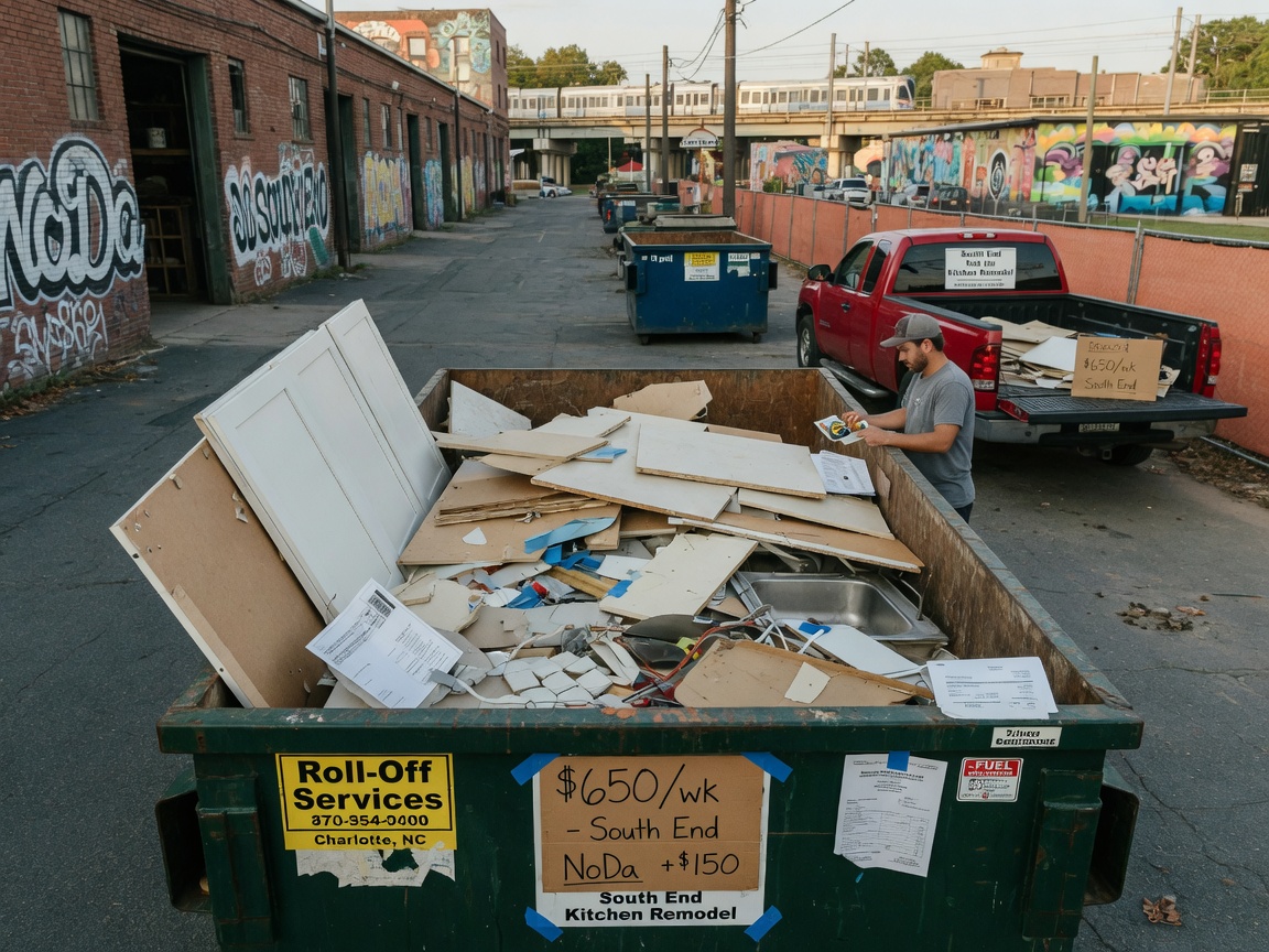 What Affects Dumpster Rental Prices for Kitchen Remodels in South End and NoDa
